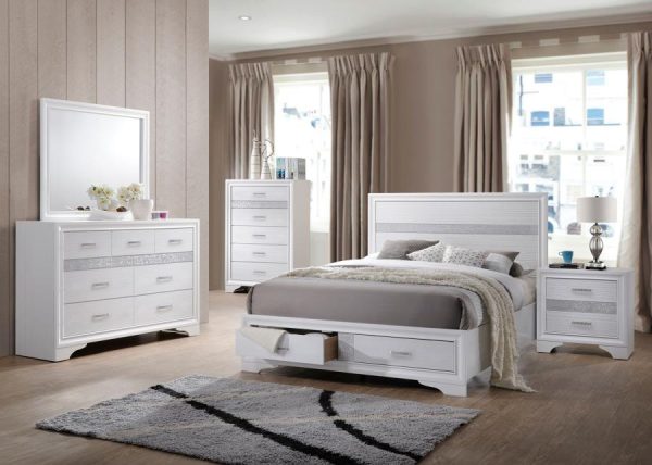 Miranda White California King Storage Bed on Sale