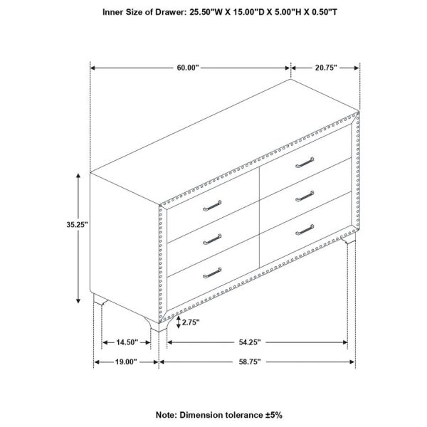 Melody Grey Dresser Fashion