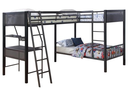 Meyers Black Twin   Twin   Twin Triple Bunk Bed Online Sale