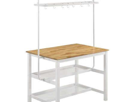 Hollis Brown Kitchen Island Table Supply