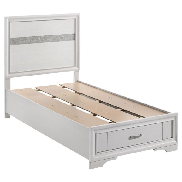 Miranda White Twin Bed 5 Pc Set For Sale