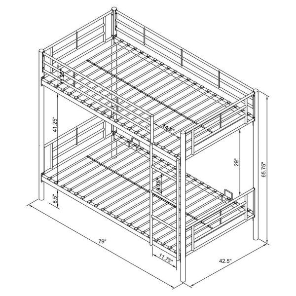 Hayward Black Twin   Twin Bunk Bed Online Sale