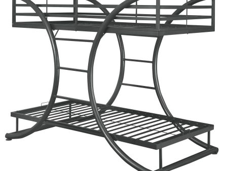 Stephan Grey Twin   Twin Bunk Bed Supply