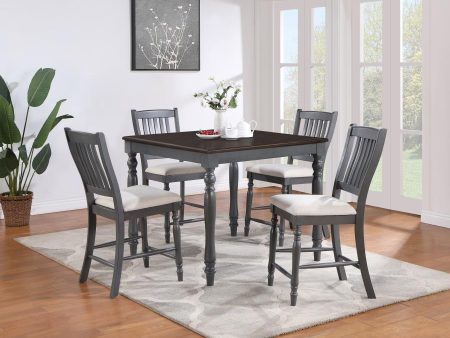 Wiley Brown 5 Pc Counter Height Dining Set Supply