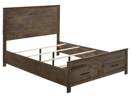 Woodmont Brown Eastern King Storage Bed Cheap