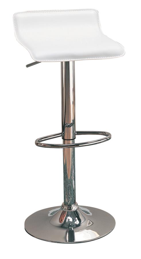 Bidwell White Adjustable Bar Stool Fashion