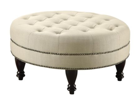 Elchin Beige Ottoman For Cheap