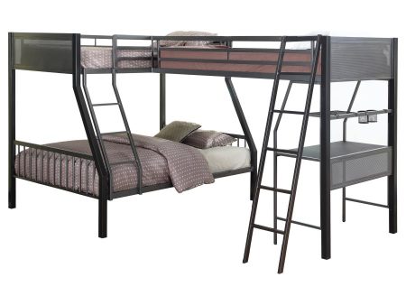 Meyers Black Twin   Full   Twin Triple Bunk Bed on Sale