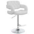 Brandi White Adjustable Bar Stool on Sale