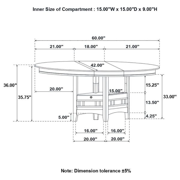 Lavon Brown Counter Height Dining Table Discount